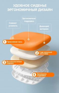 Кресло детское Everprof  Kids 101 Ткань Оранжевый - 5