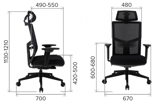 Эргономичное кресло Everprof Fuji Сетка Серый - 4